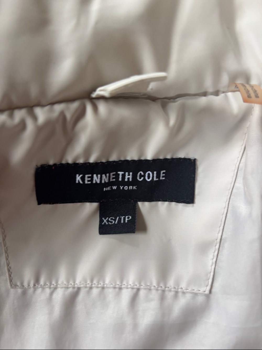 Kenneth Cole Women's Ivory Quilted Long Puffer Coat - Picture 2 of 5